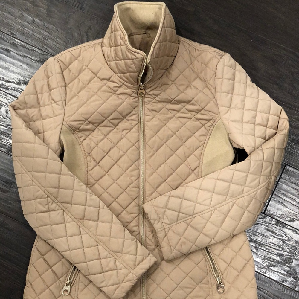 Calvin Klein Tan Quilted Zip up Jacket